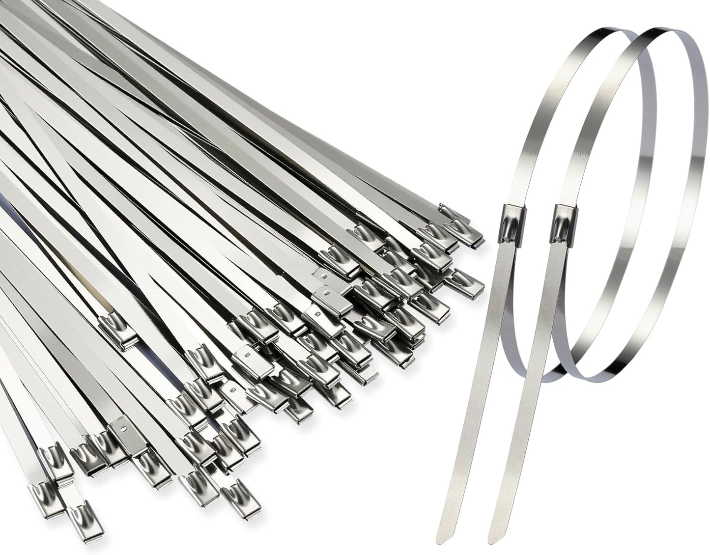 Bridas metal 15.8pulg acero inox 304 autobloqueo resistente