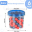 Set 6 recipientes plásticos con tapa de giro para almacenar en freezer