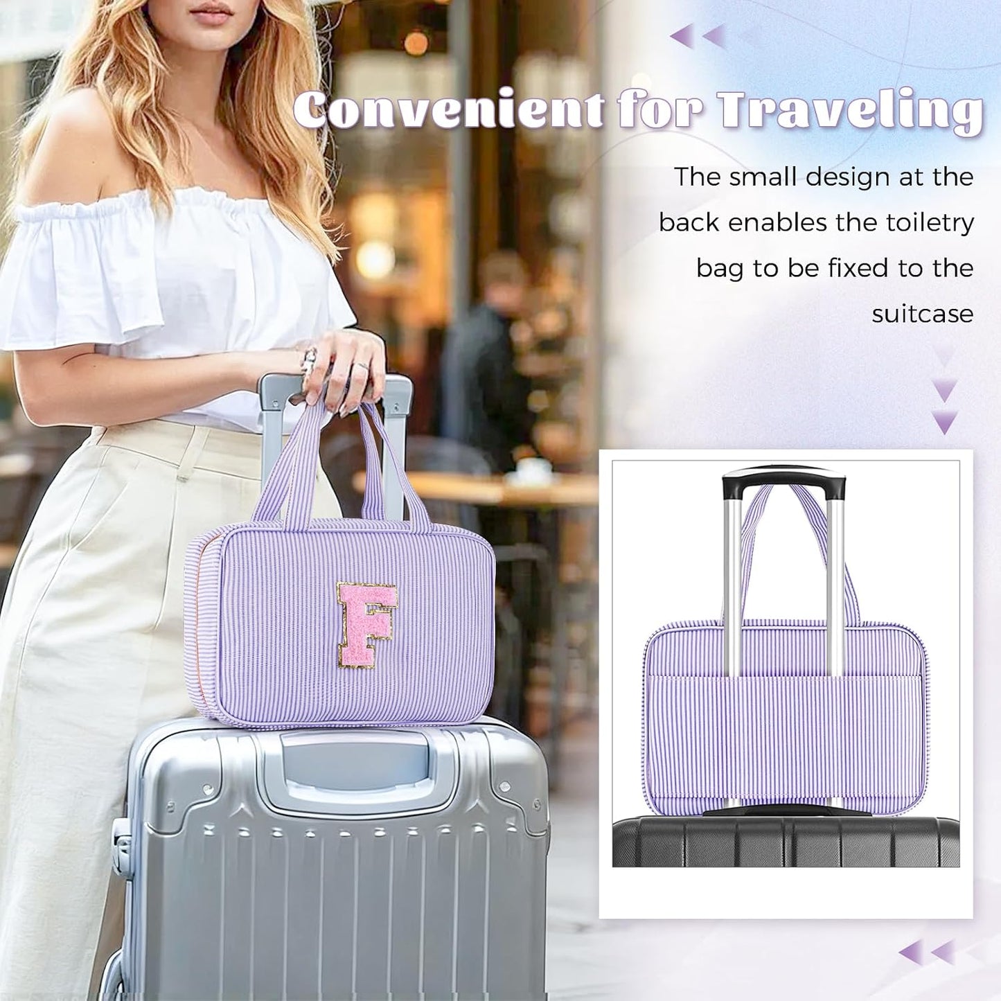 Set Bolsa Aseo y Cosméticos Lavanda