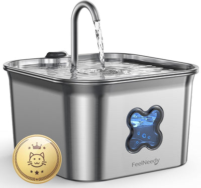 Fuente agua gatos acero inox 304 estilo grifo 2.8L 20dB