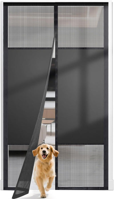 Puerta mosquitera magnética con privacidad malla PET 30x80pulg