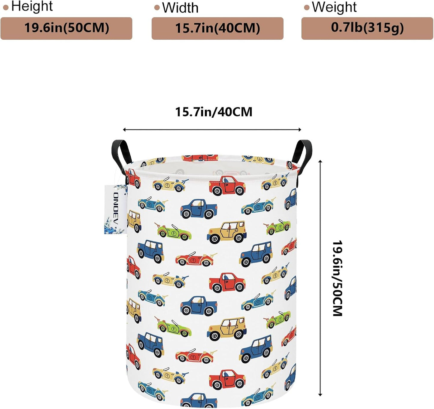 Cesta redonda plegable para niños coche