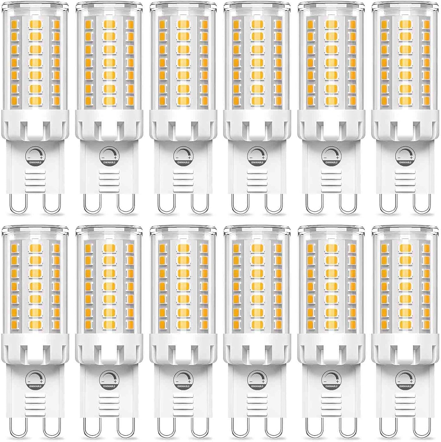 Bombilla LED G9 regulable 4W blanco cálido 3000K base bipin set 12