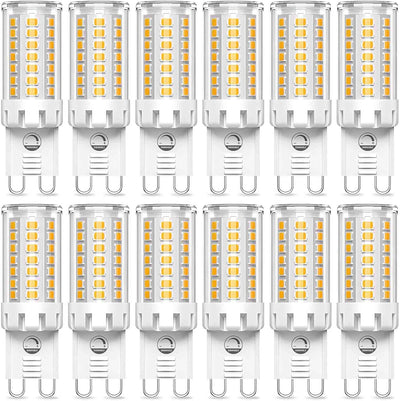 Bombilla LED G9 regulable 4W blanco cálido 3000K base bipin set 12