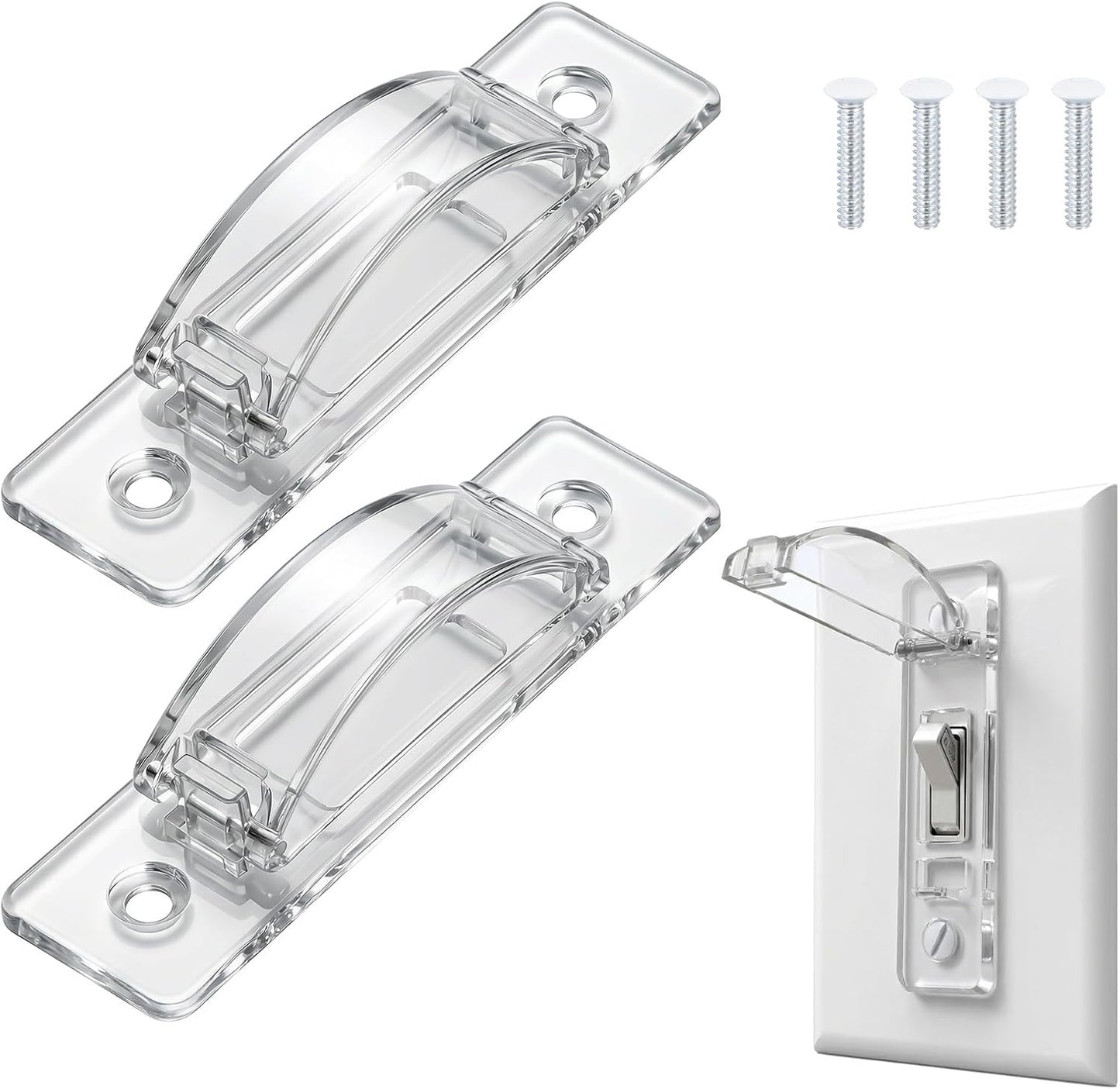 2 Fundas Transparentes Protector Interruptor Luz