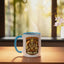 Taza cerámica Primal King Gorilla Punch The Monkey Ape Crown azul/blanco
