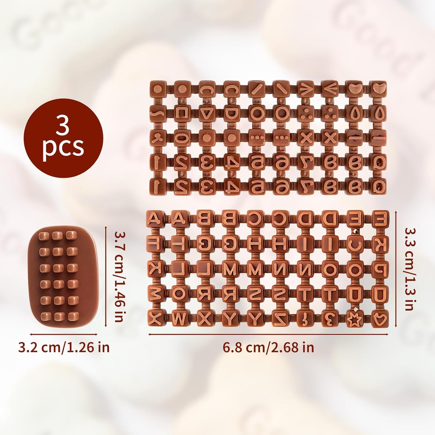 100 sellos de letras para arcilla cerámica 3 estilos símbolos alfabeto números para galletas chocolate