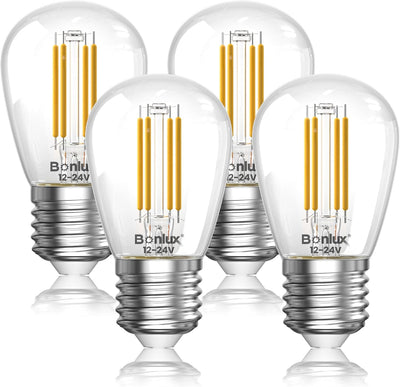 Bombilla LED S14 3000K base E26 pack 4