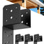 Soportes angulares acero negro 90 grados para madera 4x4 4x6