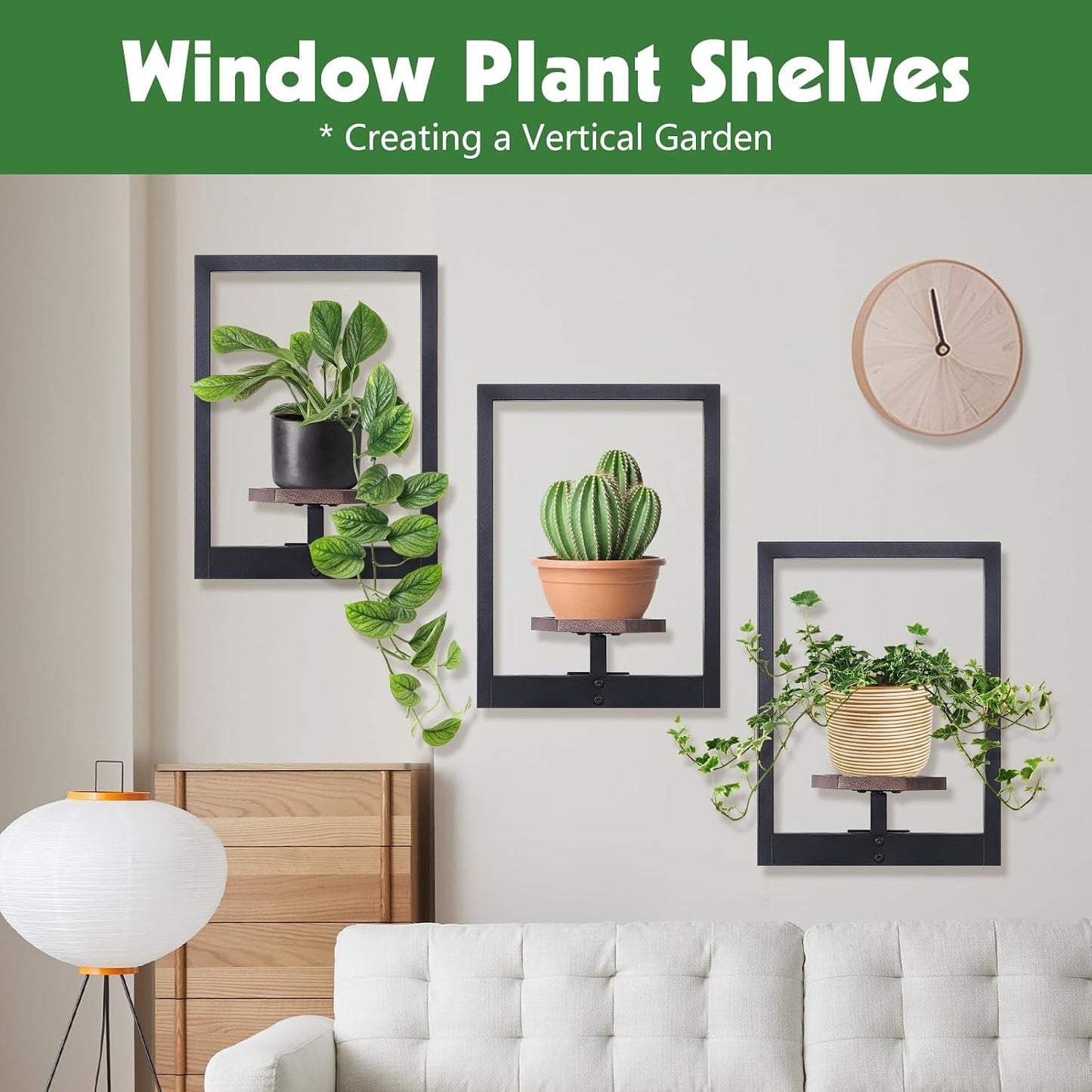 3 Pzas Maceteros Pared Madera Bordes Elevados