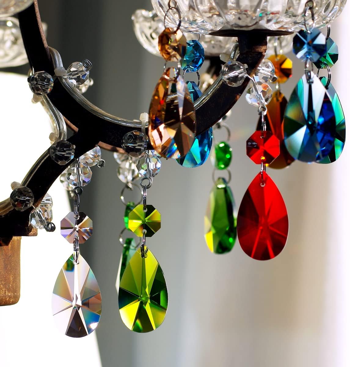 12 Pzas Prismas Cristal Lágrima 1.496pulg Candelabro