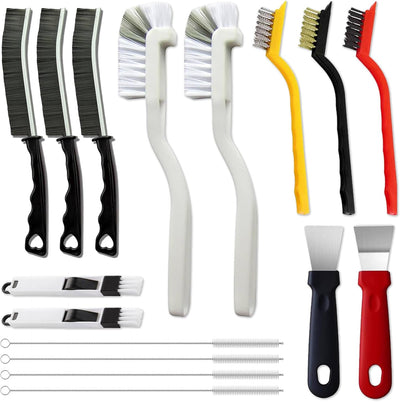 Set 16 Cepillos Limpieza Ranuras Ventana Puerta Alféizar Fregadero