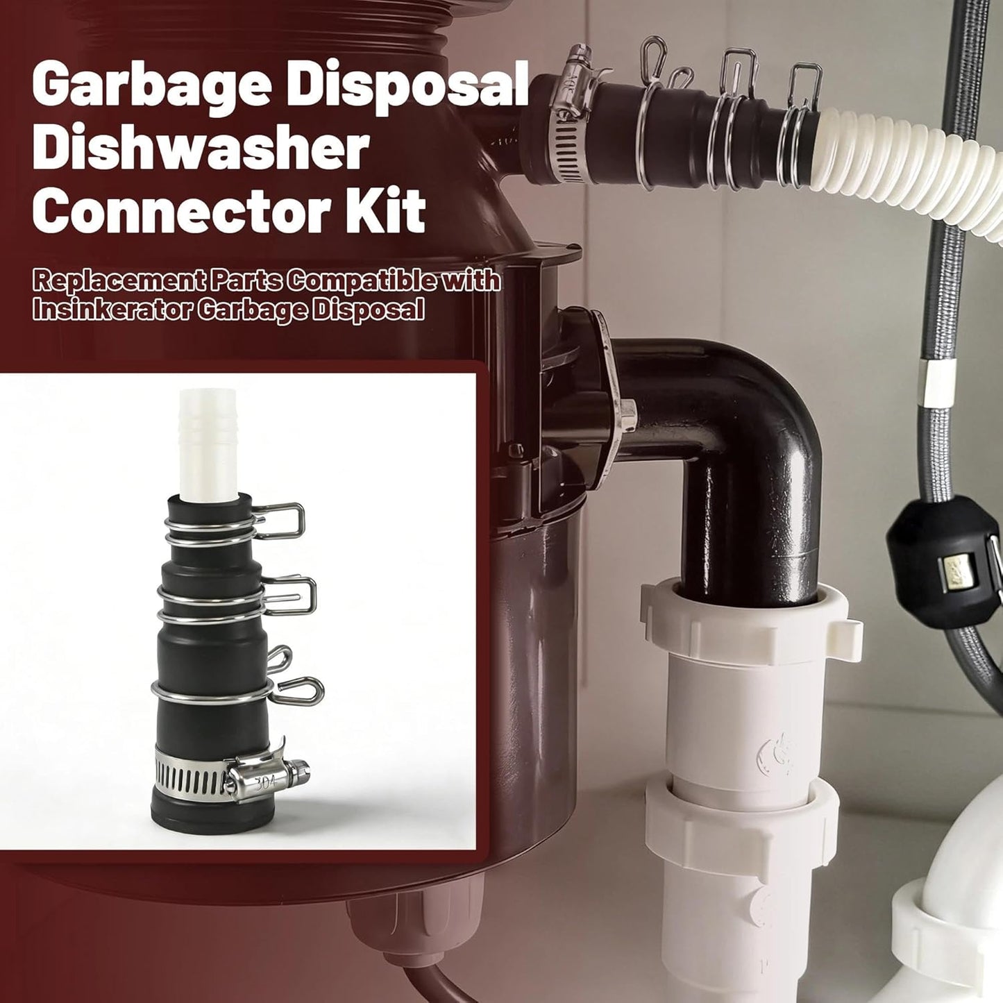 Kit conector lavavajillas adaptador drenaje Insinkerator