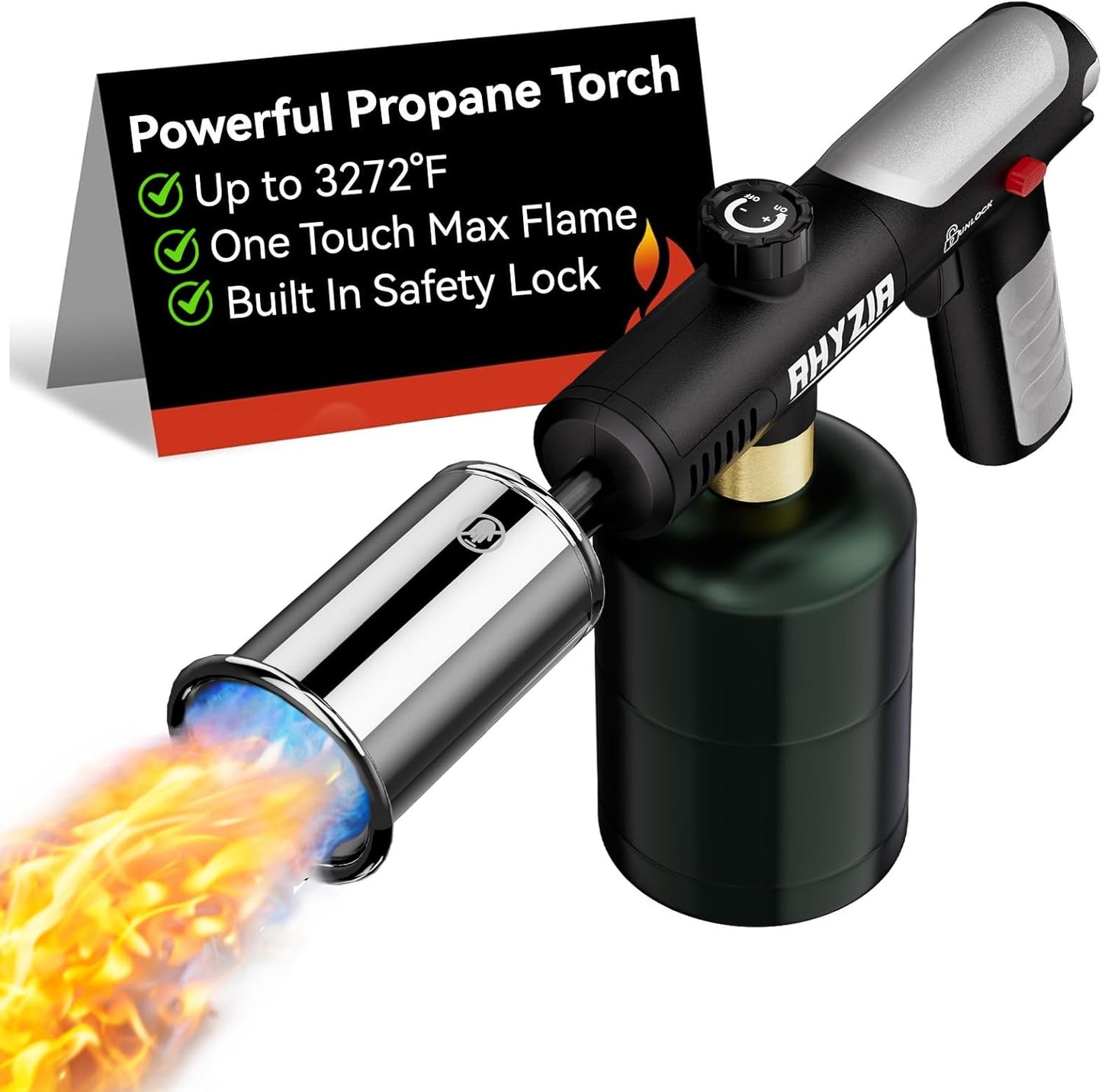 Pistola lanzallamas ajustable para parrilla y chimenea