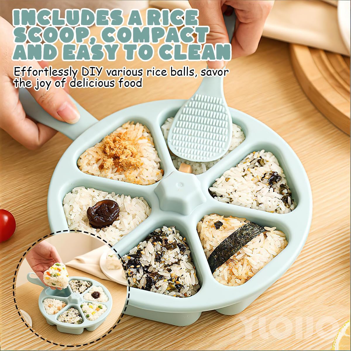 Juego 6 Moldes Sushi Onigiri Sin BPA Alimenticio
