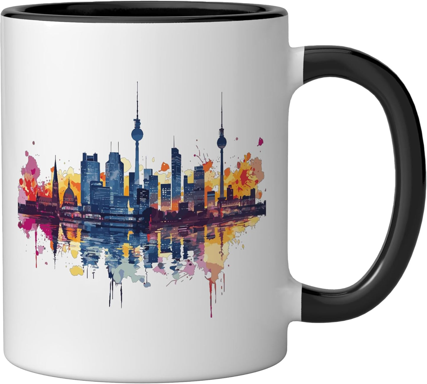 Taza Cerámica Negro/Blanco