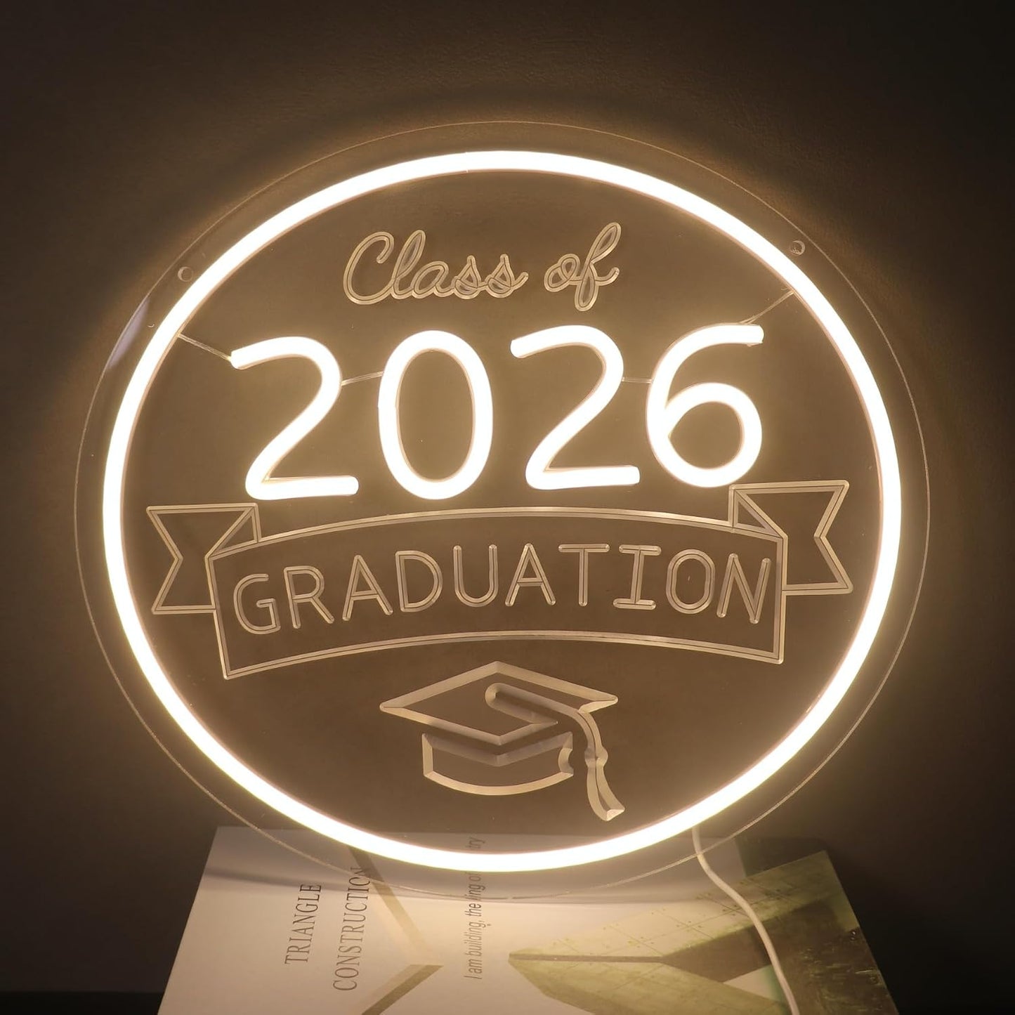 Luz LED Class of 2026 USB regulable para graduado