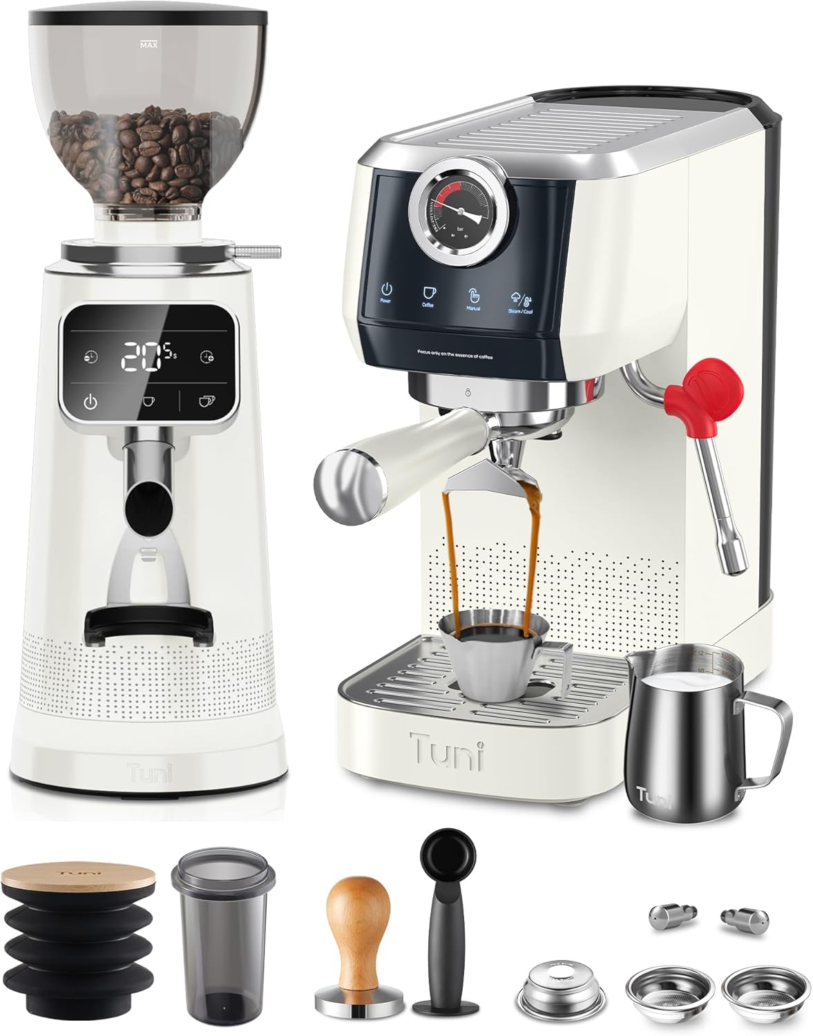 Máquina Espresso Tuni E2 20 Bar Molinillo G3 Flat Burr