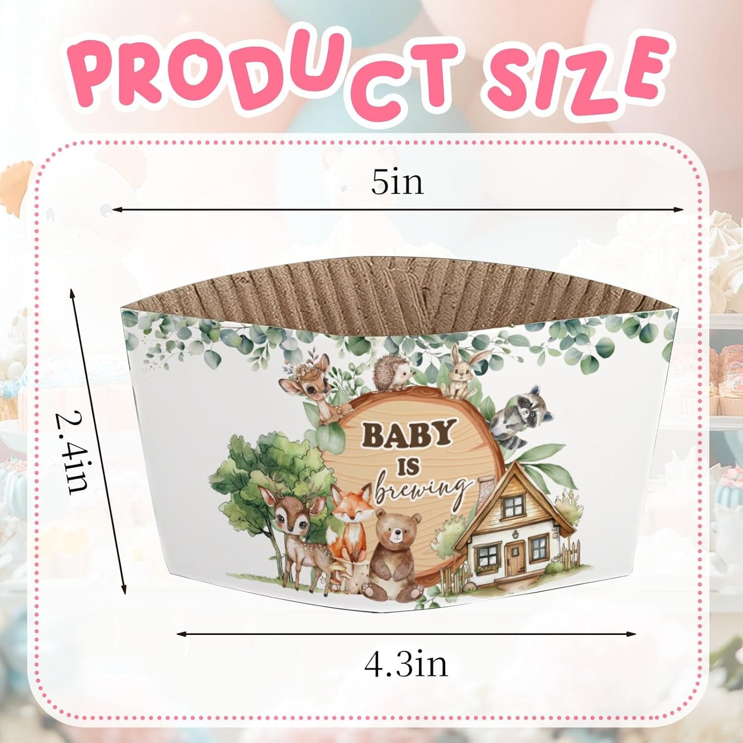 Fundas de café temáticas de baby shower y fiesta de cumpleaños