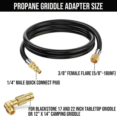 Manguera propano RV 7ft para parrilla Blackstone 22pulg y 17-36pulg