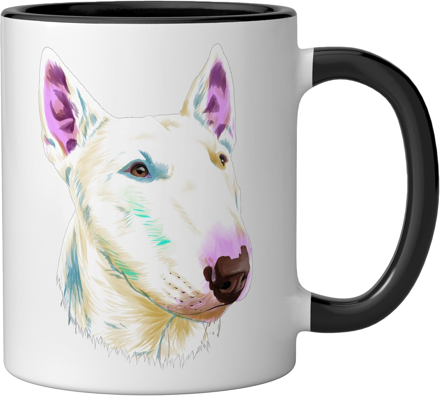 Taza cerámica perro bull terrier negro/blanco