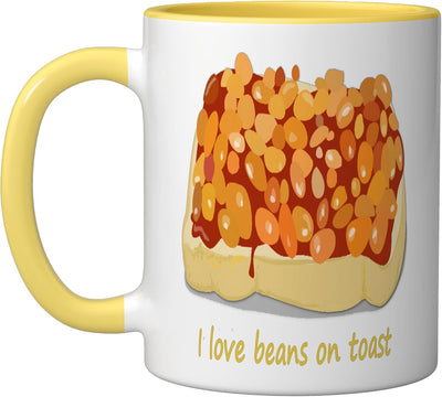 Taza Cerámica Beans On Toast Amarillo/Blanco