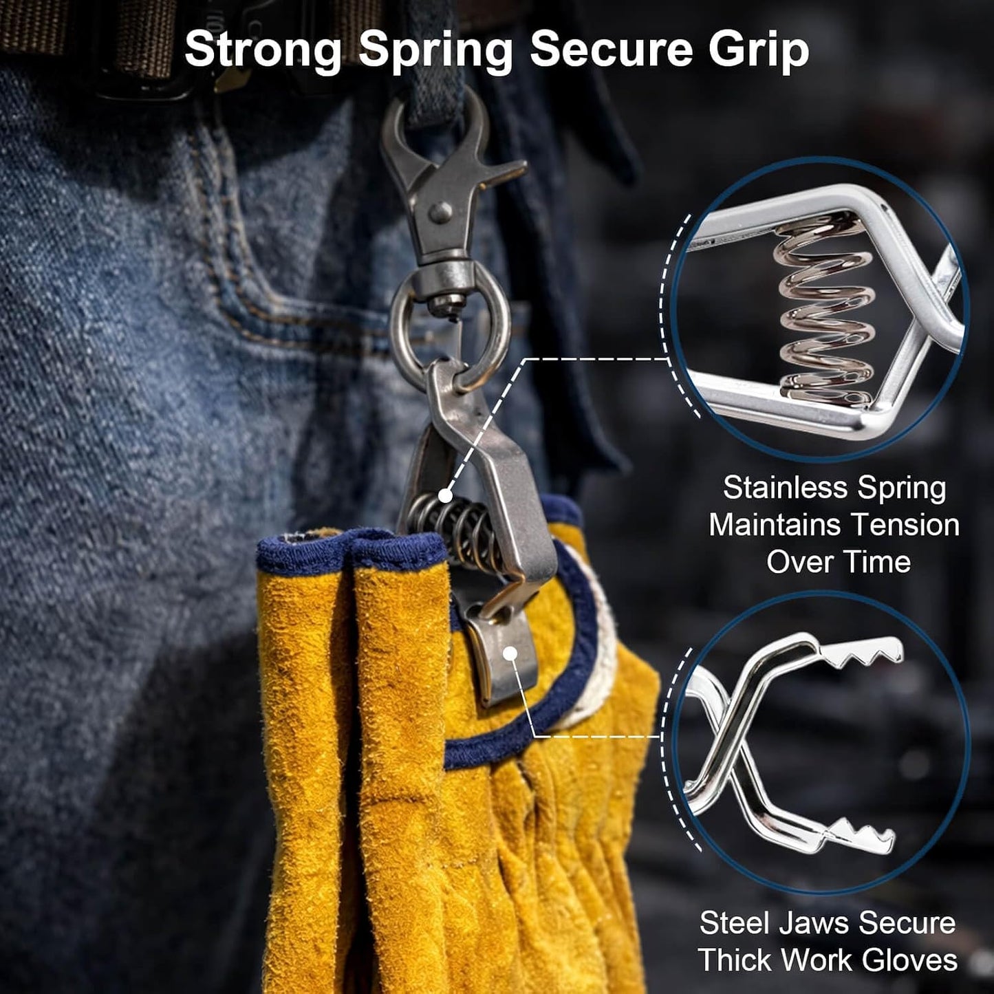 Porta guantes acero inox giro con sujeción fuerte para construcción