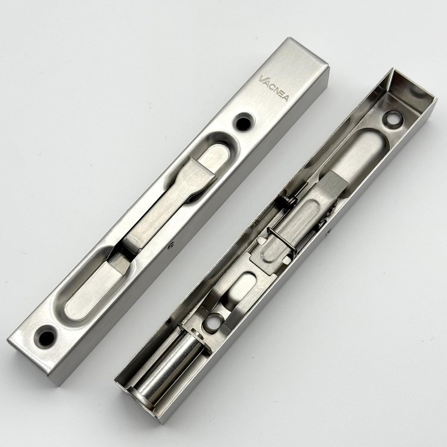 Pack 2 Pernos Puerta 6pulg Acero Inox Níquel Satinado