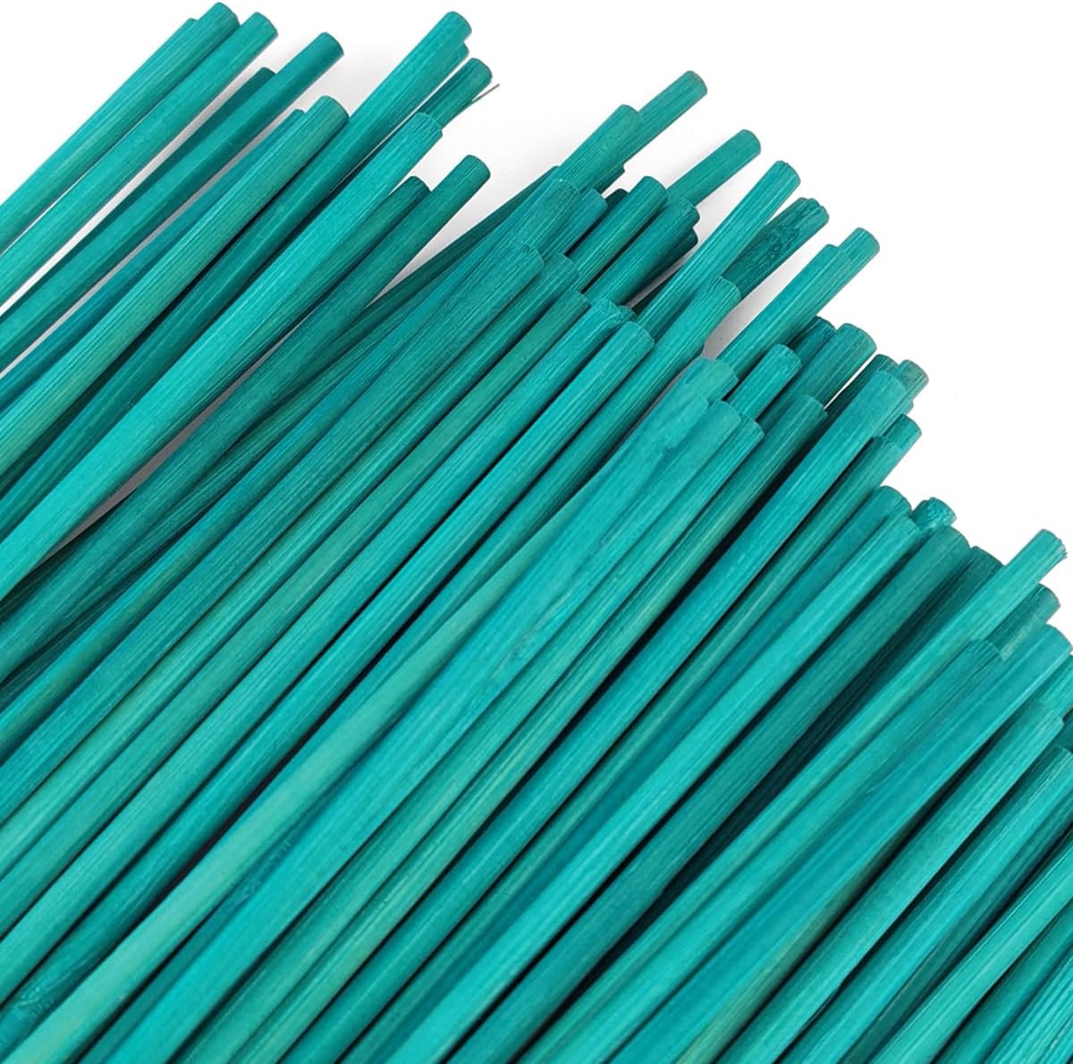 100 Varillas 18pulg para Plantas con 100 Lazos Verdes Bambú