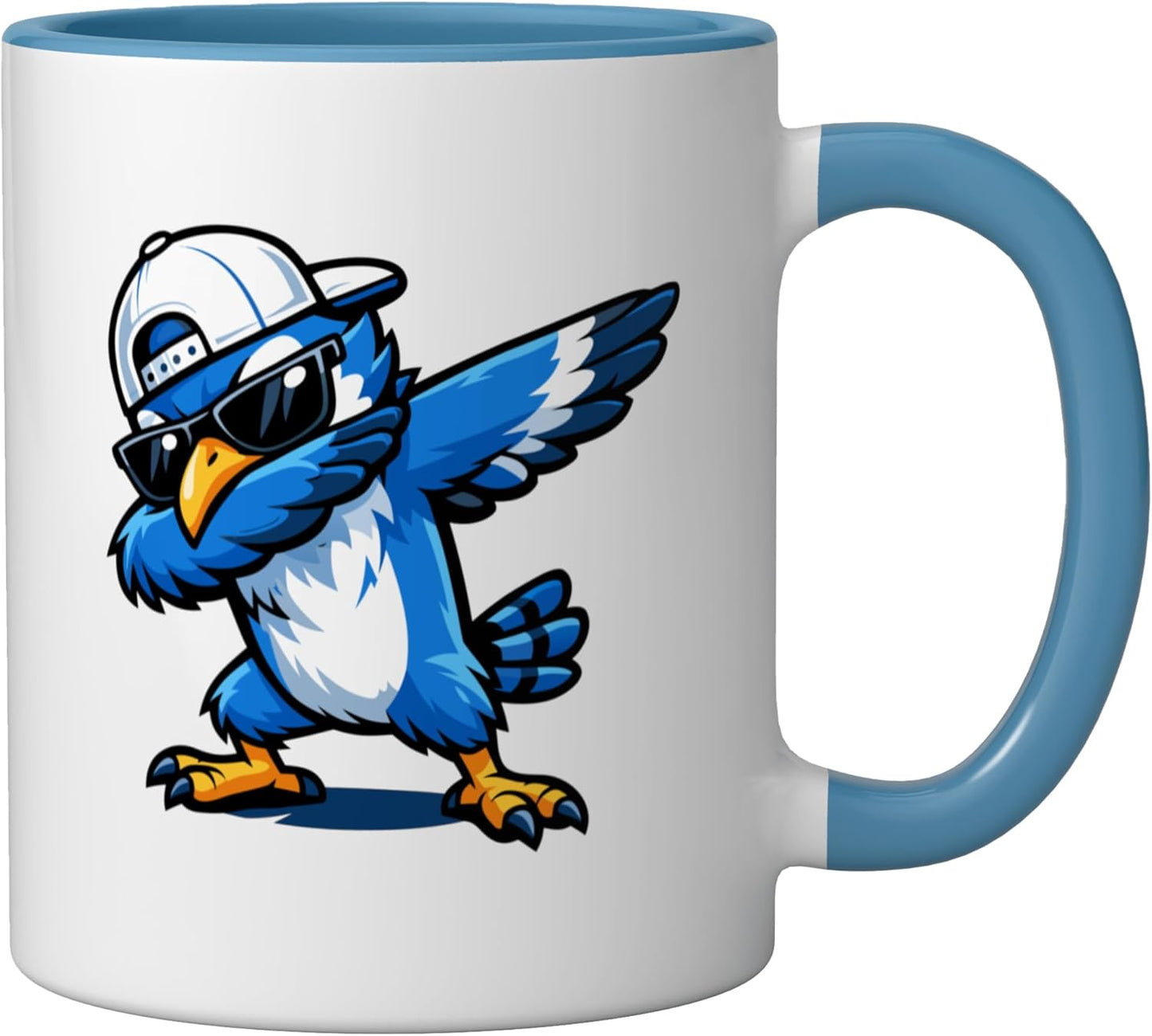 Taza Cerámica Blue Jay Azul Blanco
