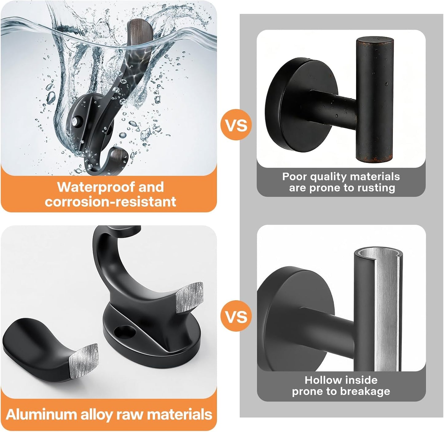 Ganchos metal para pared colgar toallas llaves batas