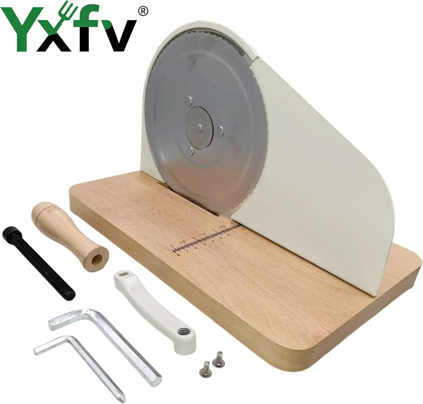 Cortador pan manual con manivela ajustable ventosas guía metal