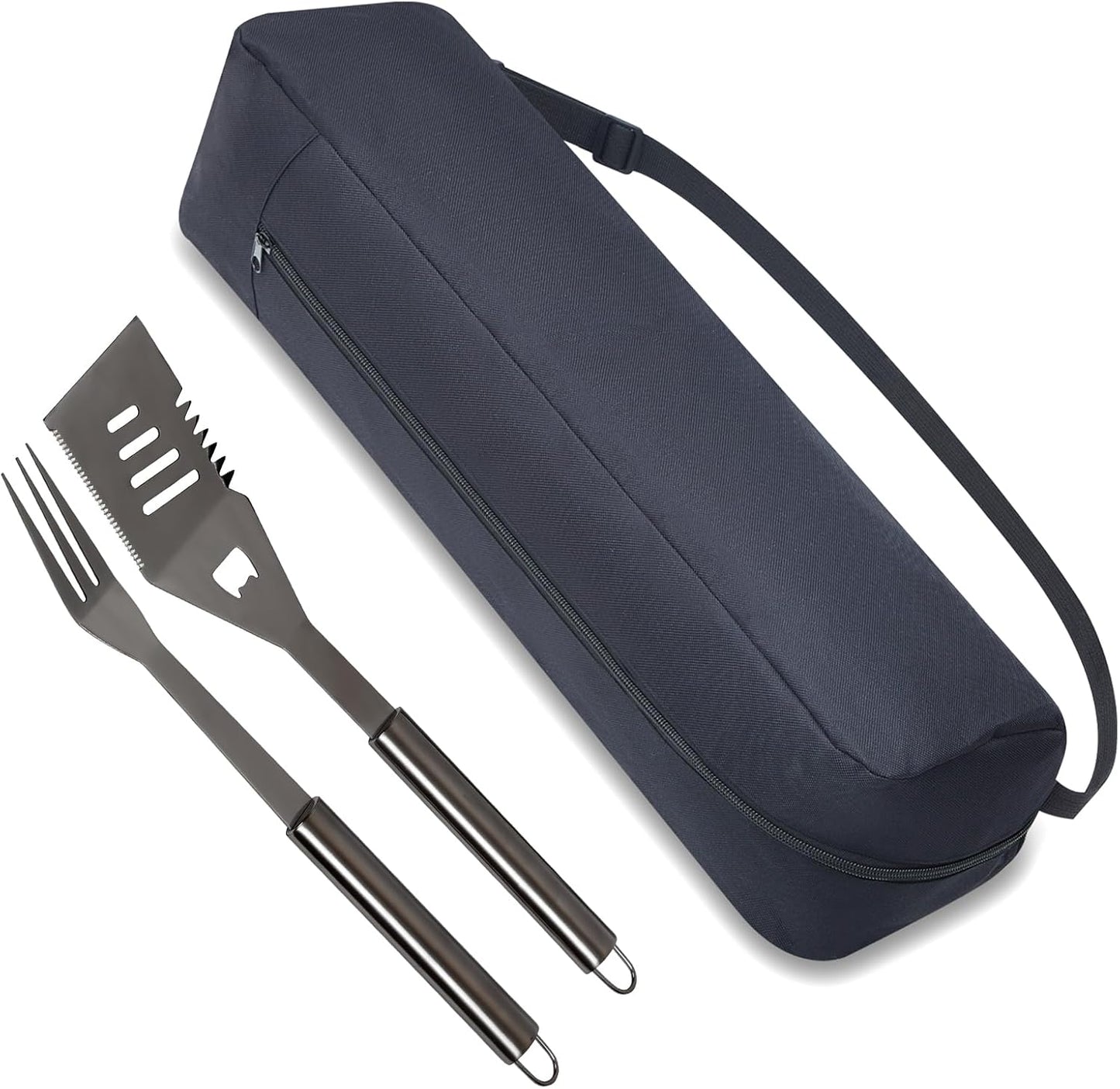 Bolsa plegable para herramientas de parrilla y acampar color negro
