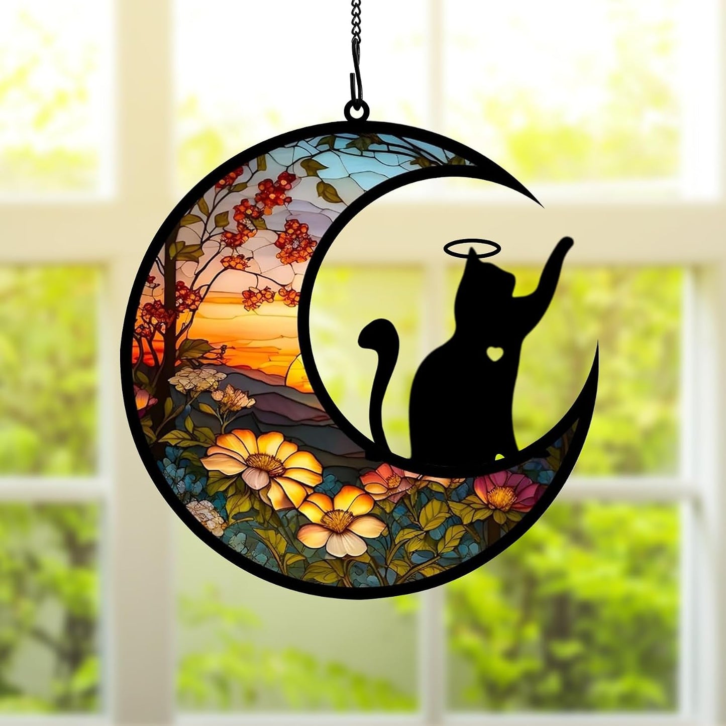 Atrapasoles conmemorativo gato decoración personalizada