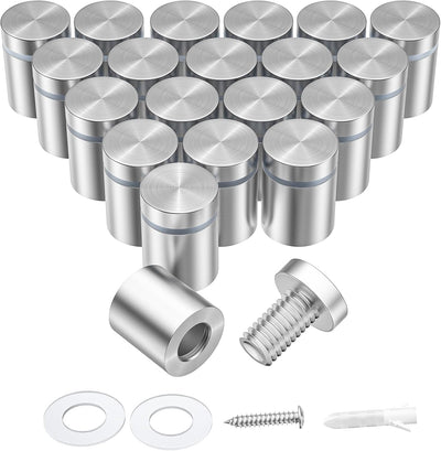 Soportes pared separación acero inox 3/4x3/4 pulg plateado