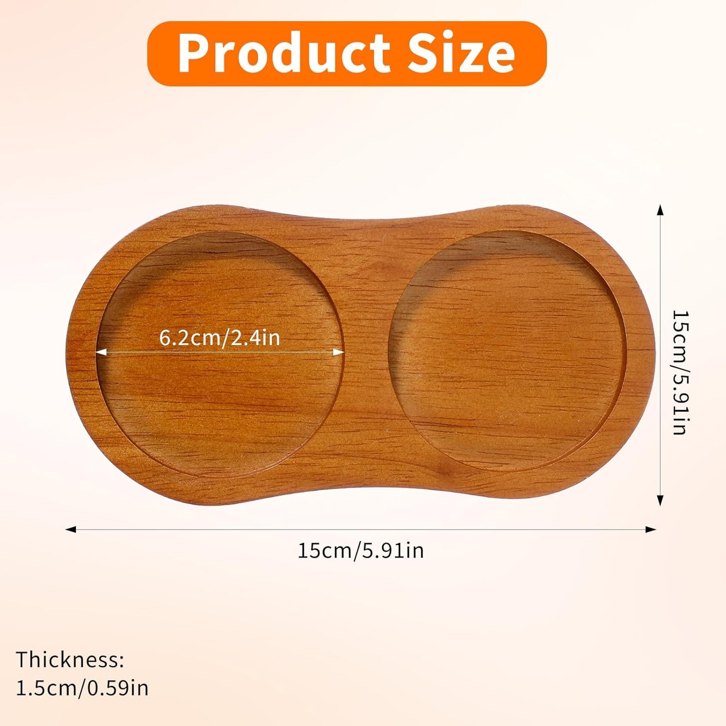 Bandeja sal y pimienta madera protector mesa comedor