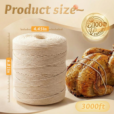 Cuerda carnicero algodón 3000pulg grado alimenticio cocina asar