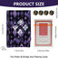 Caja para cartas de bridge de cuero 4.7x3x1.3 pulg purpura