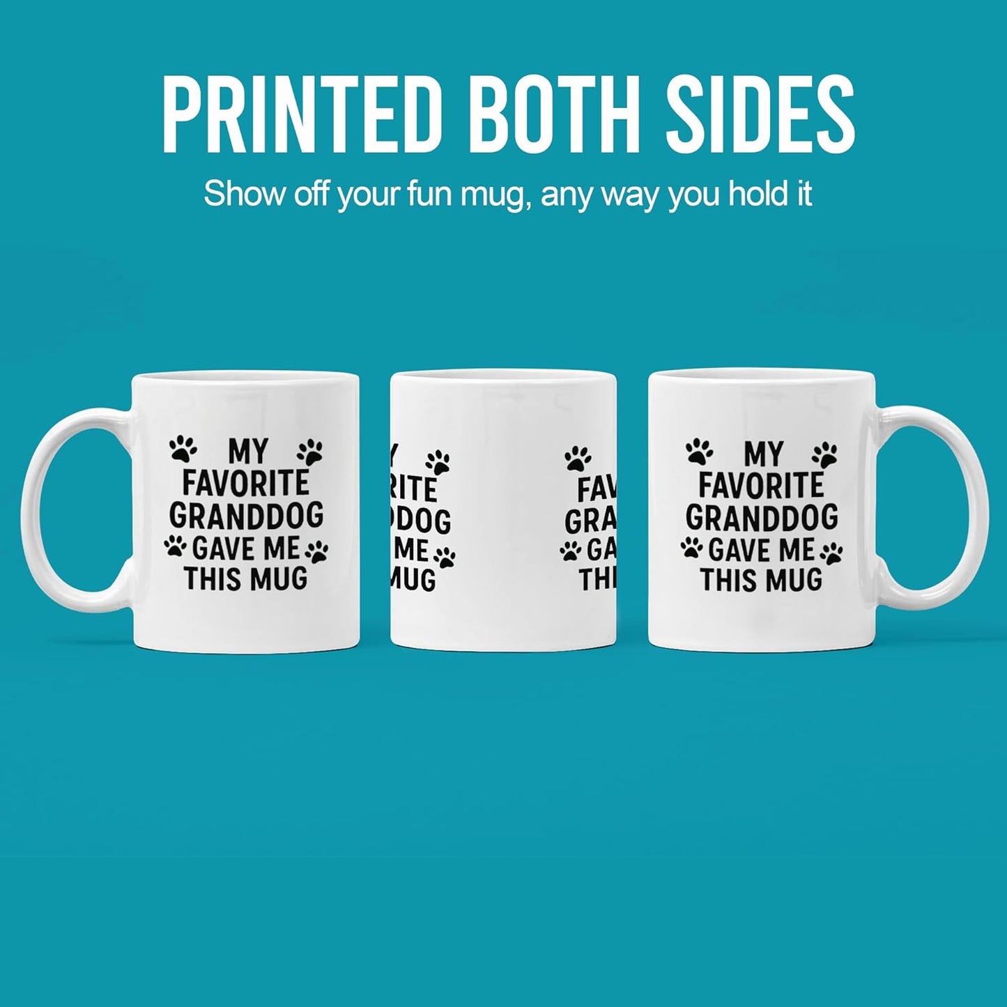 Taza de café de cerámica con texto en inglés My Favorite Granddog para dueños de perros