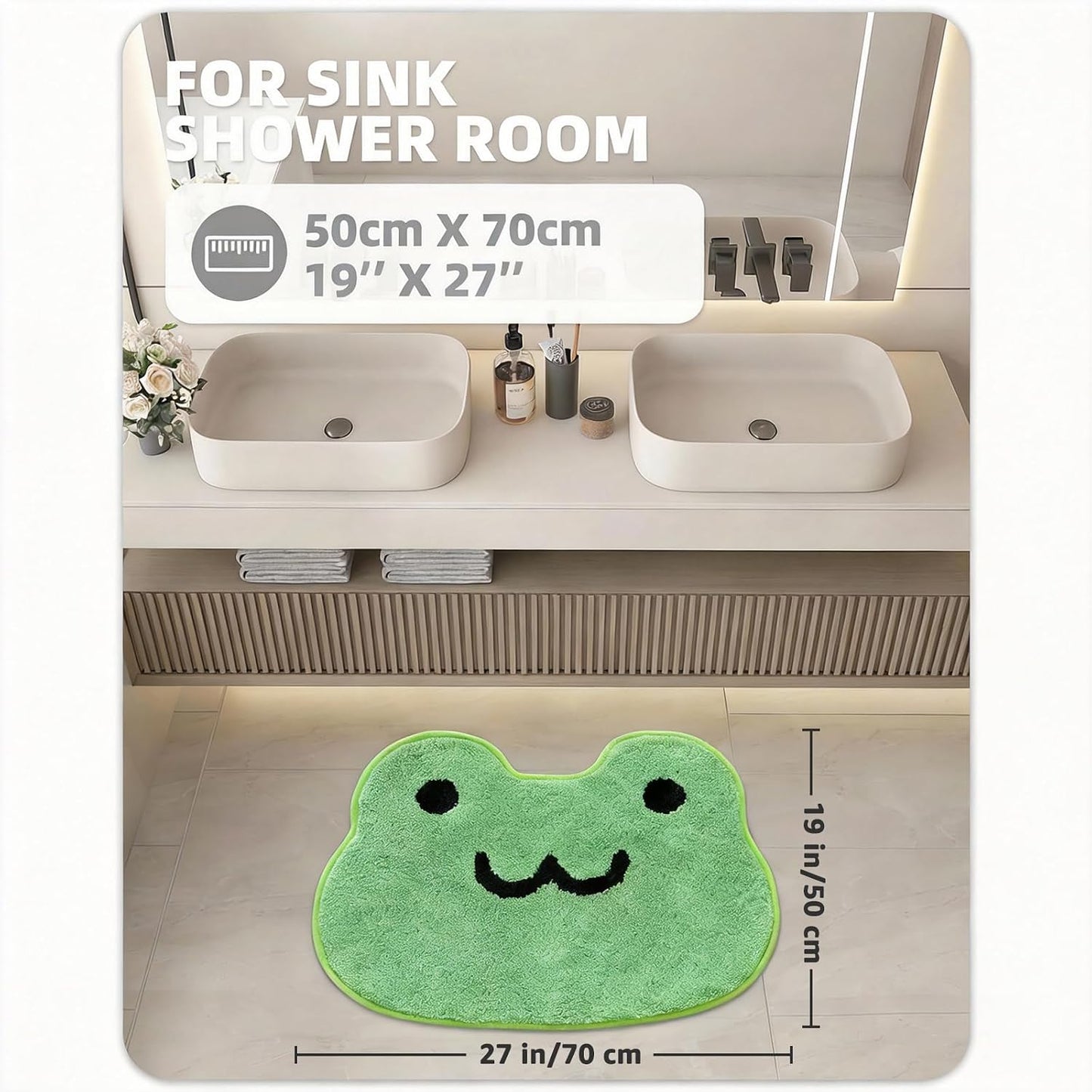 Alfombra baño microfibra suave antideslizante para niños