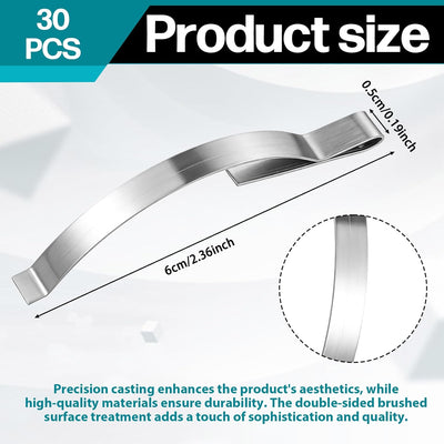 30 Clips Resorte Acero Inox para Ventanas Deslizables