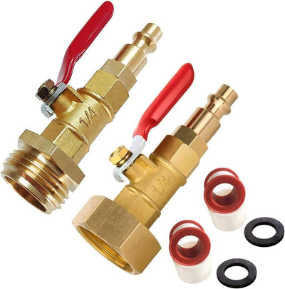 Adaptador soplado agua enchufe 1/4 pulg y rosca 3/4 pulg latón