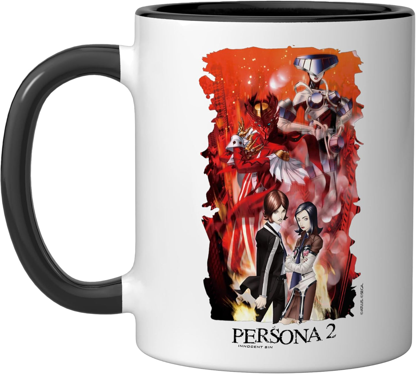 Taza Cerámica Persona 2 Duality Negro Blanco