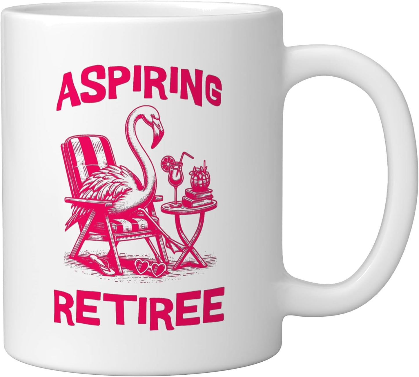 Taza de cerámica flamingo para retiro casi completo