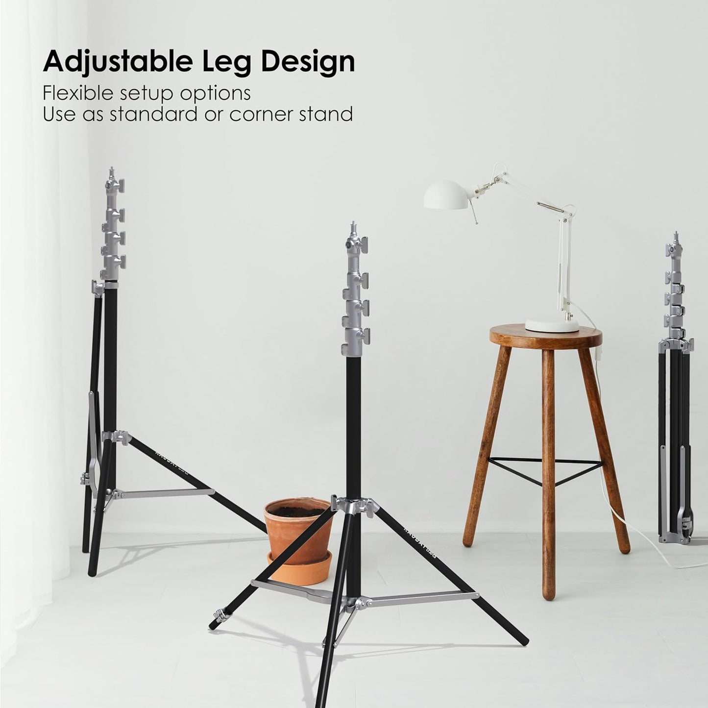 Soporte luz 10ft esquinero con cojín aire
