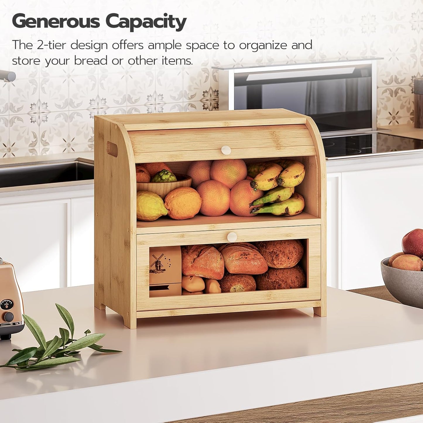 Set 2 estanterías para almacén de pan y cocina YL13MB01