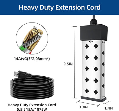 Calentador agua inmersión 1800W 120V termostato digital