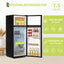 Refrigerador con congelador compacto 7.5 pies cúbicos plateado