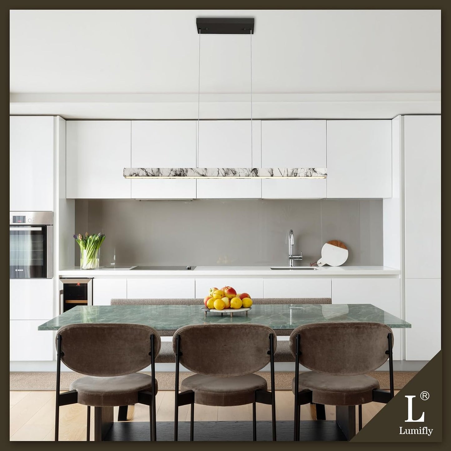 Lámpara colgante LED cocina comedor control remoto