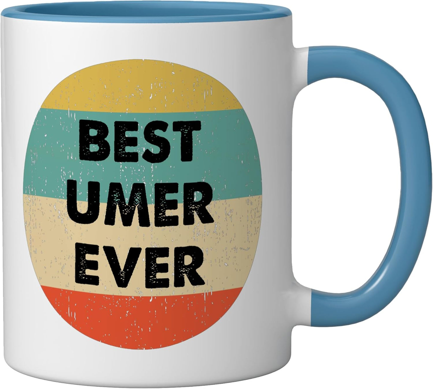 Taza cerámica Umer Name azul/blanco